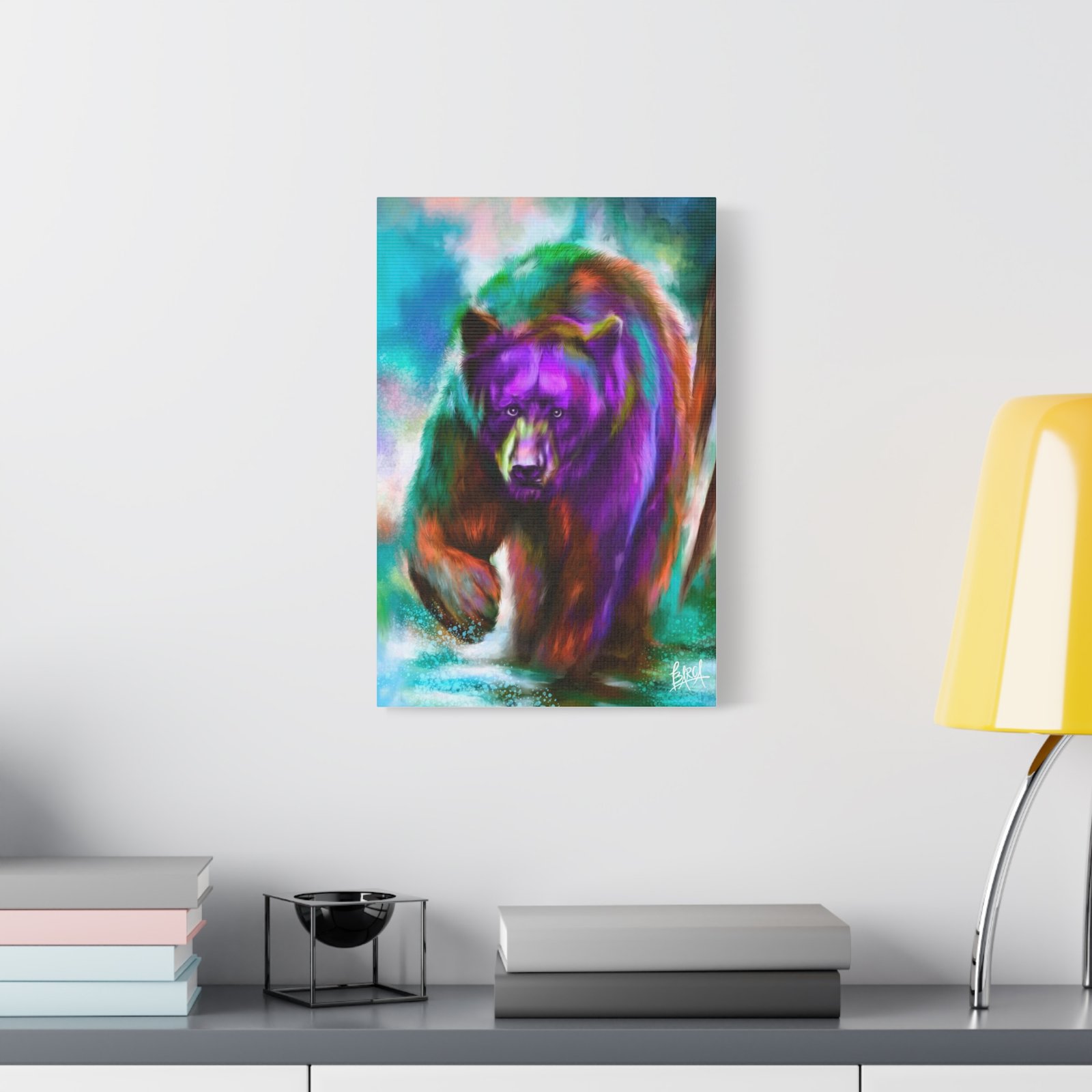 Animal Art Canvas - Portrait Vibrant Bear Canvas Art, Colorful Wall Decor, Animal Lover Gift, Colorful Home Decor, Wildlife Artwork, Unique Art Piece - Image 15