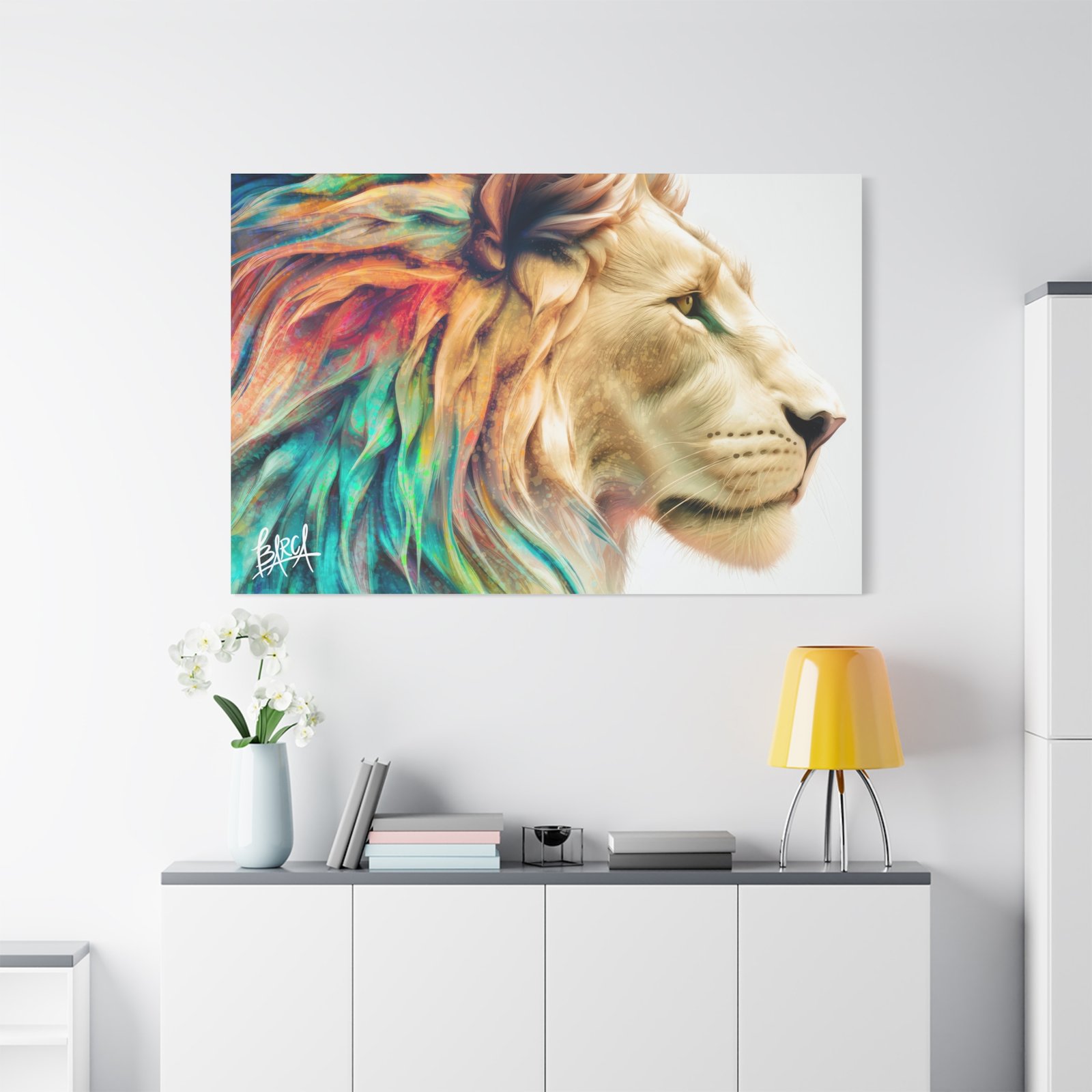 Animal Art Canvas - Vibrant Lion Canvas Wall Art, Colorful Stretched Canvas, Home Decor, Animal Art, Gift for Animal Lovers, Living Room Decoration - Image 63