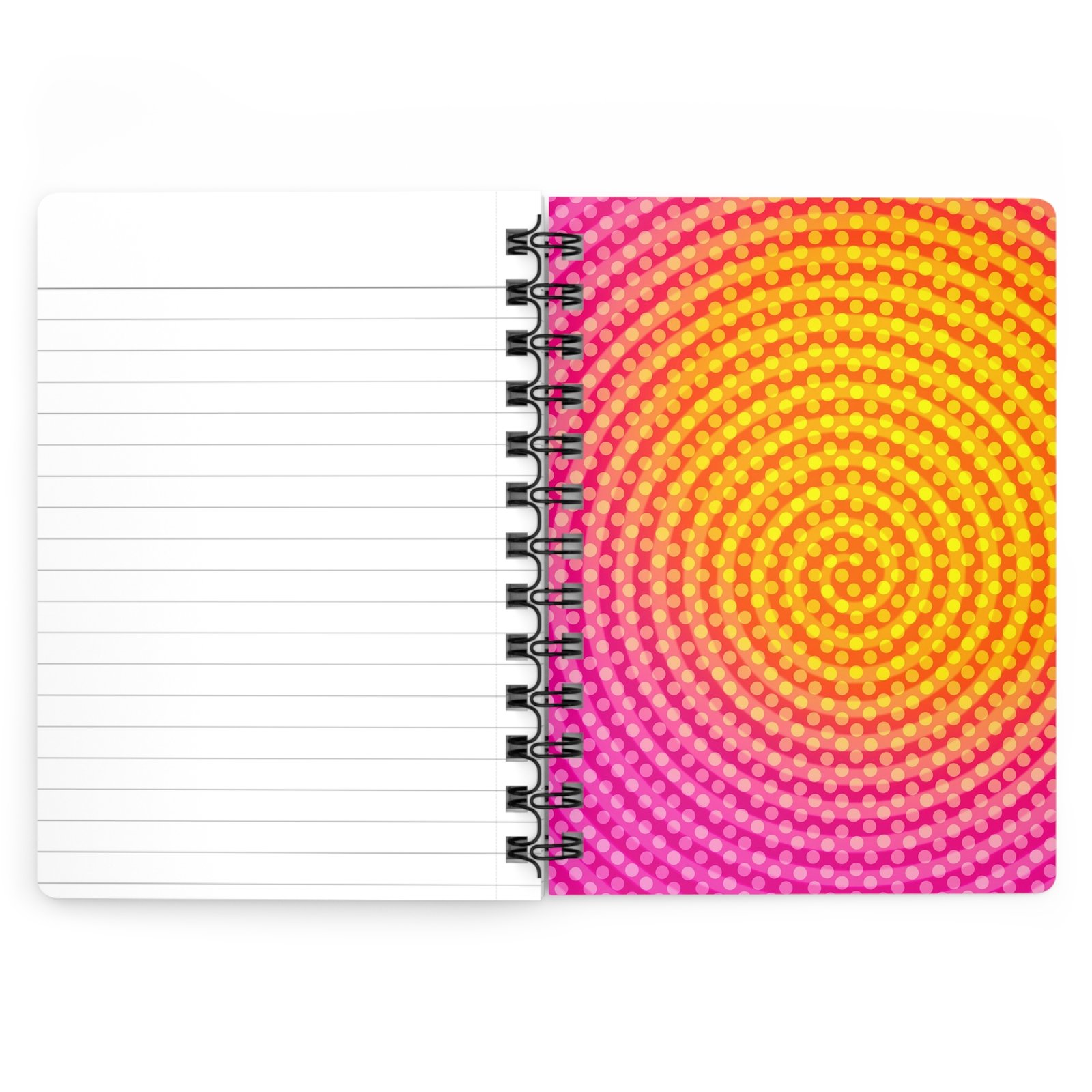 Sassy Cat Art - Colorful Bullseye Sassy Cat Spiral Bound Journal - Perfect Gift for Cat Lovers, Journaling, School Notes, Creative Writing, Art Diary - Image 4