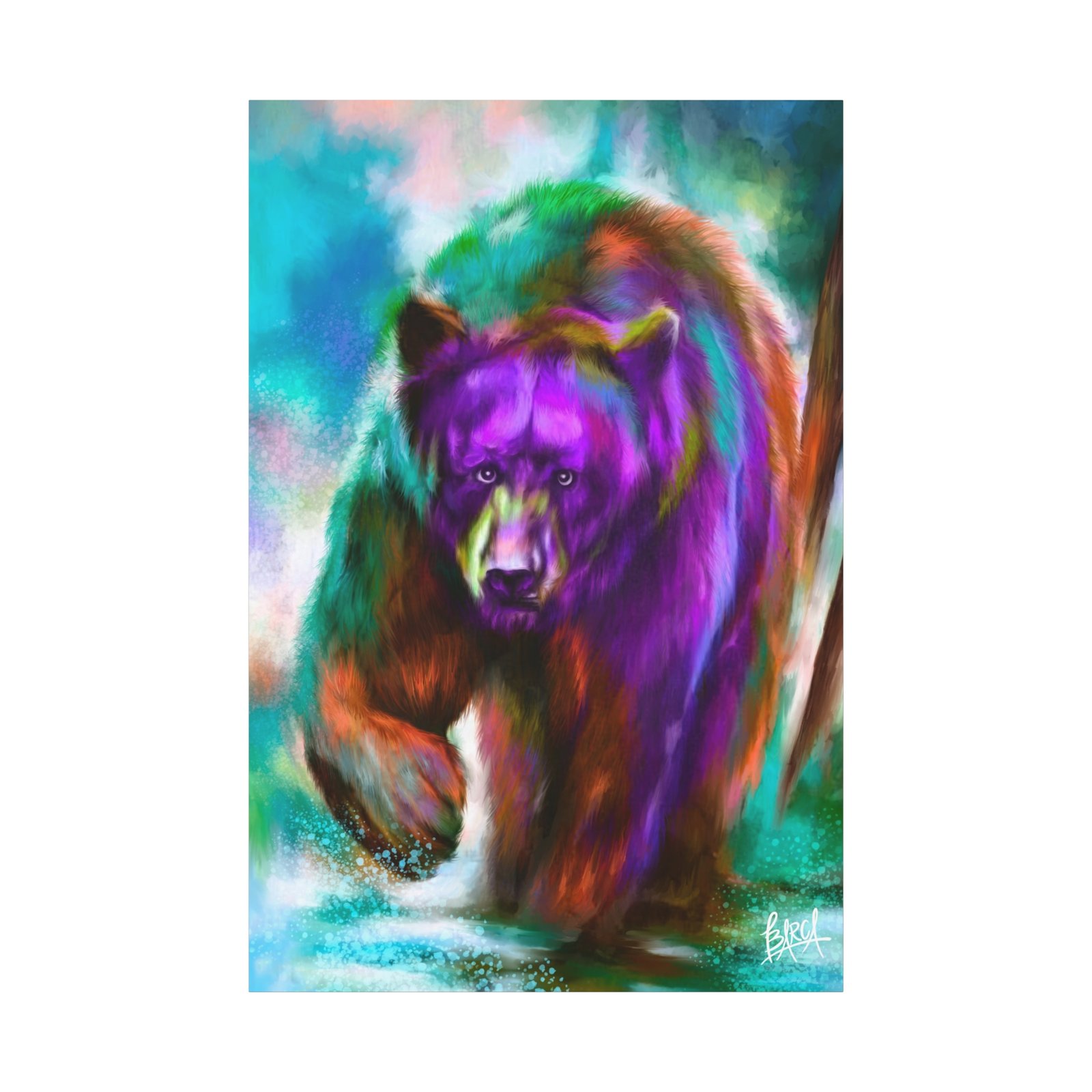Animal Art Canvas - Portrait Vibrant Bear Canvas Art, Colorful Wall Decor, Animal Lover Gift, Colorful Home Decor, Wildlife Artwork, Unique Art Piece - Image 61