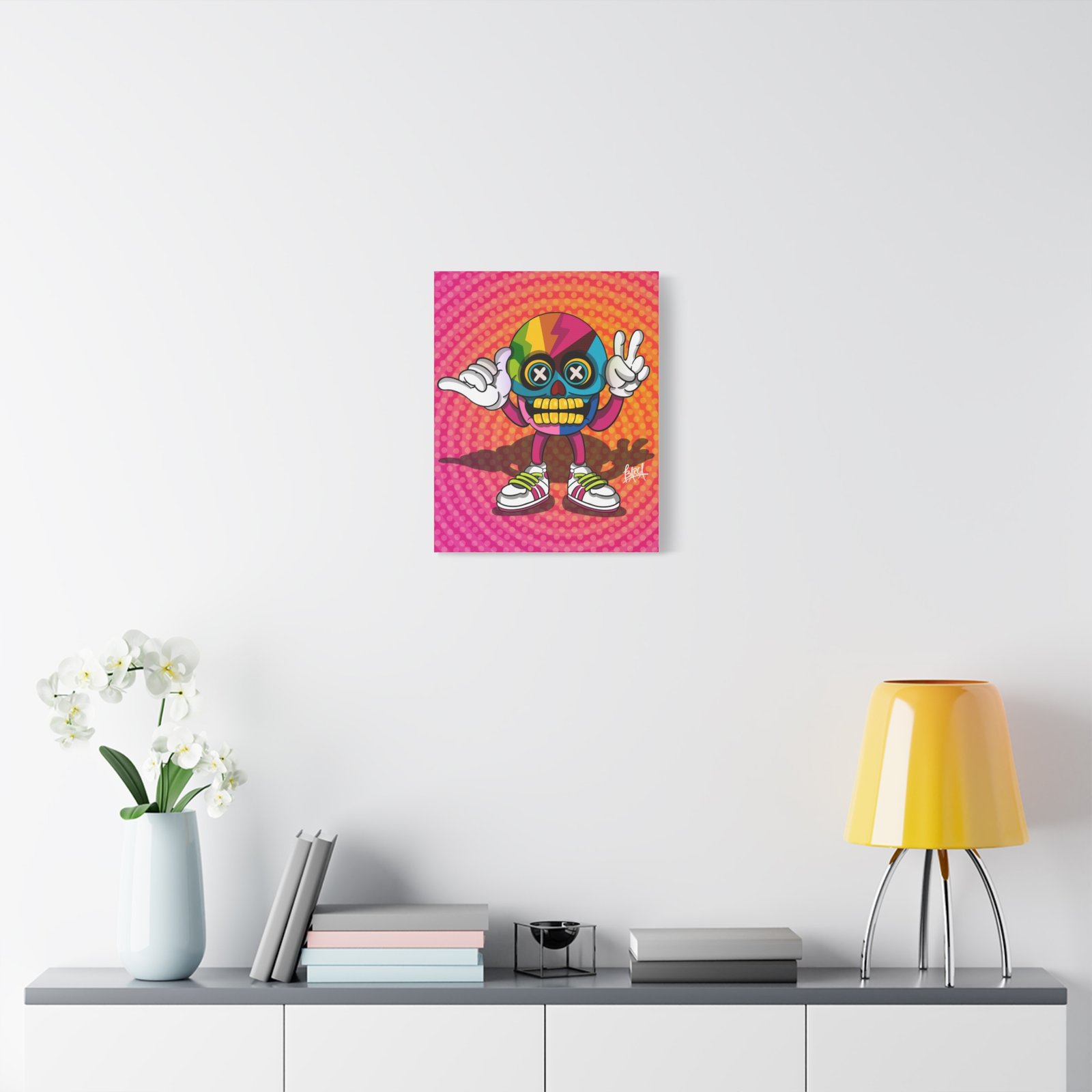 Other Art Portrait - Colorful Skull Canvas Art Print, Psychedelic Wall Decor, Unique Gift for Art Lovers, Vibrant Home Decor, Fun Room Accent - Image 15