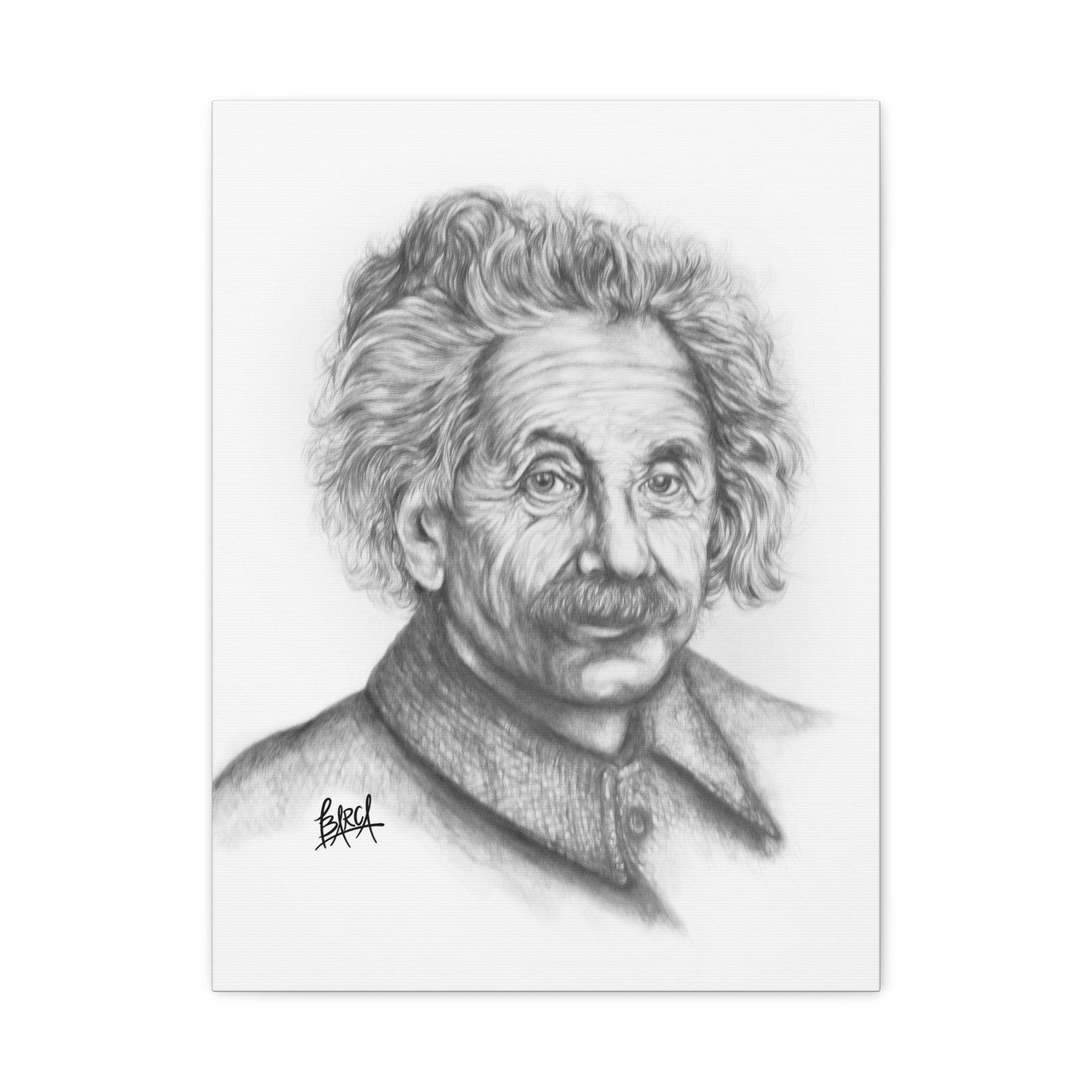 Graphite Pencil Sketch - Stylish Matte Canvas Print, Einstein Art Decor, Wall Art, Office Decor, Educational Gift, Art Lover Gift - Image 25