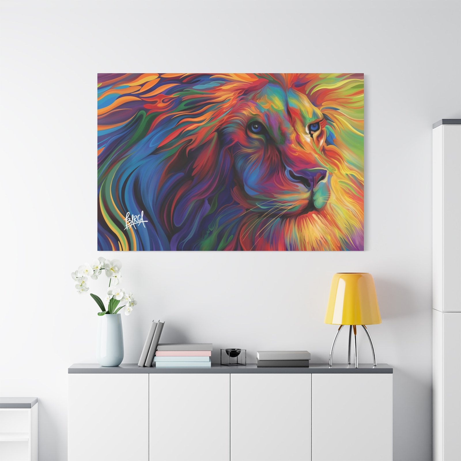Animal Art Canvas - Vibrant Lion Canvas Art, Colorful Wall Decor, Animal Lover Gift, Bold Home Decoration, African Wildlife Art, Unique Art Piece - Image 83