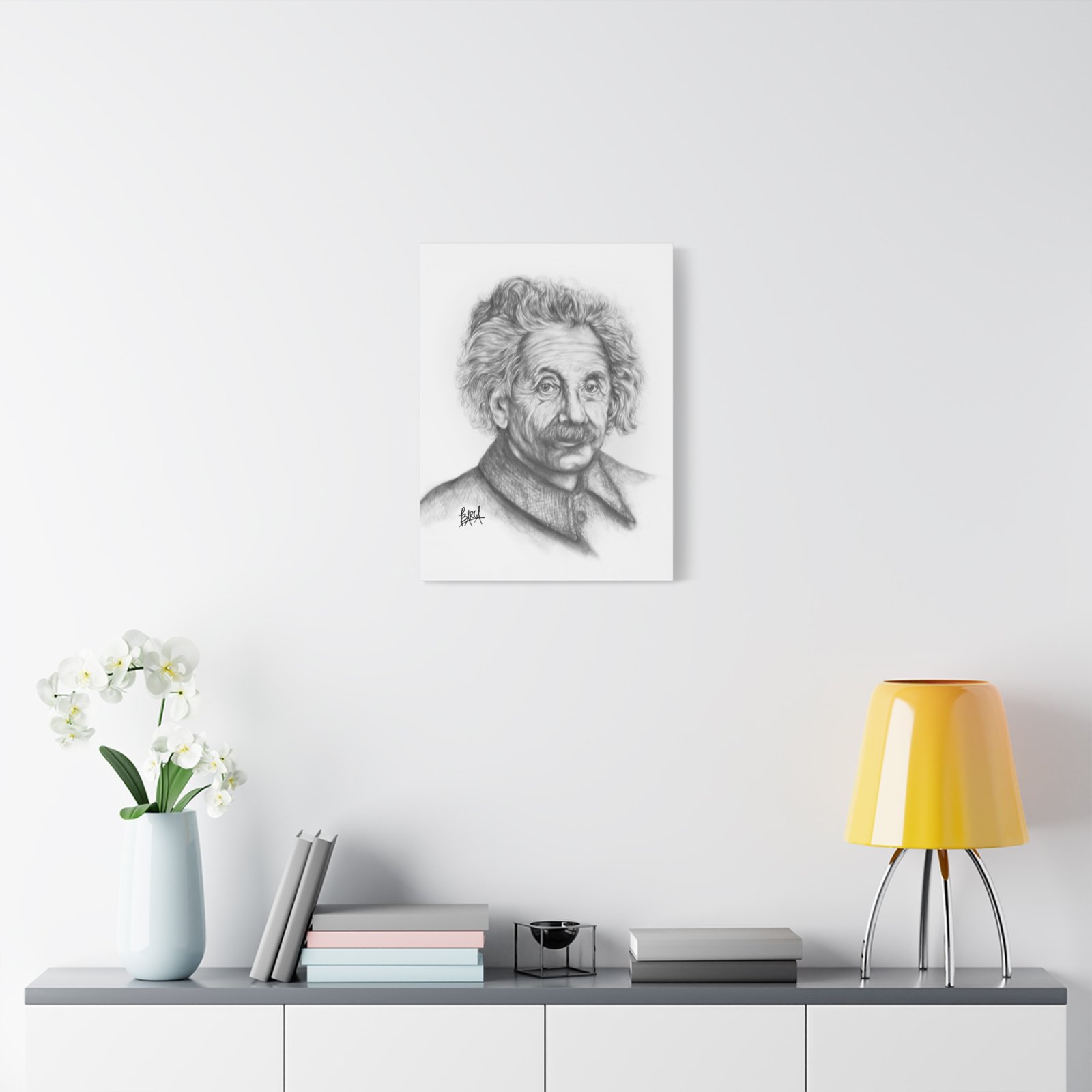 Graphite Pencil Sketch - Stylish Matte Canvas Print, Einstein Art Decor, Wall Art, Office Decor, Educational Gift, Art Lover Gift - Image 27