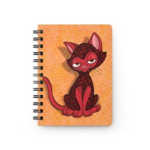 Sassy Cat Art - Paisley Print Sassy Cat Spiral Bound Journal | Notebook for Cat Lovers, Gift for Writers, Sketchbook, Daily Planner, Creative Journal