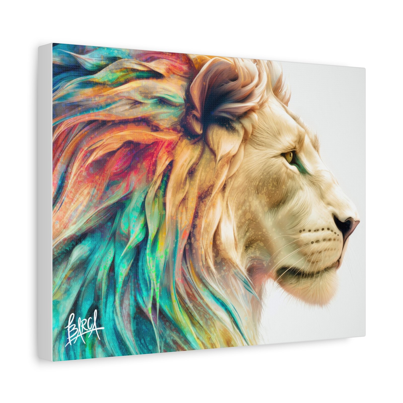 Animal Art Canvas - Vibrant Lion Canvas Wall Art, Colorful Stretched Canvas, Home Decor, Animal Art, Gift for Animal Lovers, Living Room Decoration - Image 10