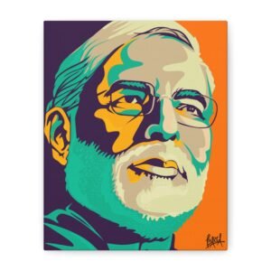 Other Art Portrait - Narendra Modi Vibrant Canvas Art Print, Modern Wall Decor, Indian Leader Portrait, Home Office Wall Art, Gift for Politics Enthusiasts