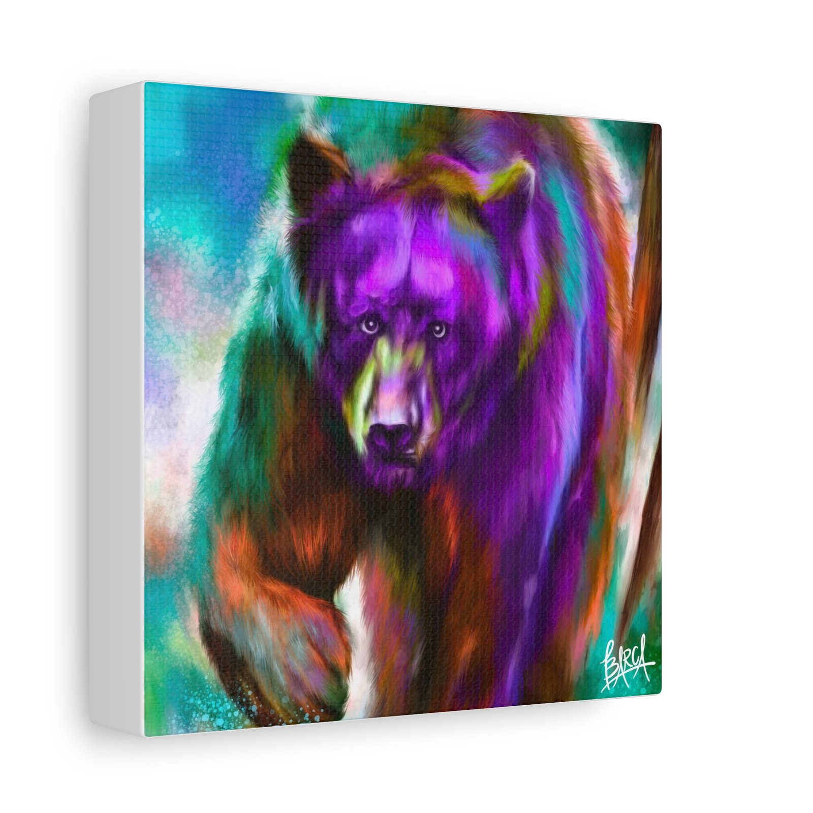 Animal Art Canvas - Portrait Vibrant Bear Canvas Art, Colorful Wall Decor, Animal Lover Gift, Colorful Home Decor, Wildlife Artwork, Unique Art Piece - Image 66