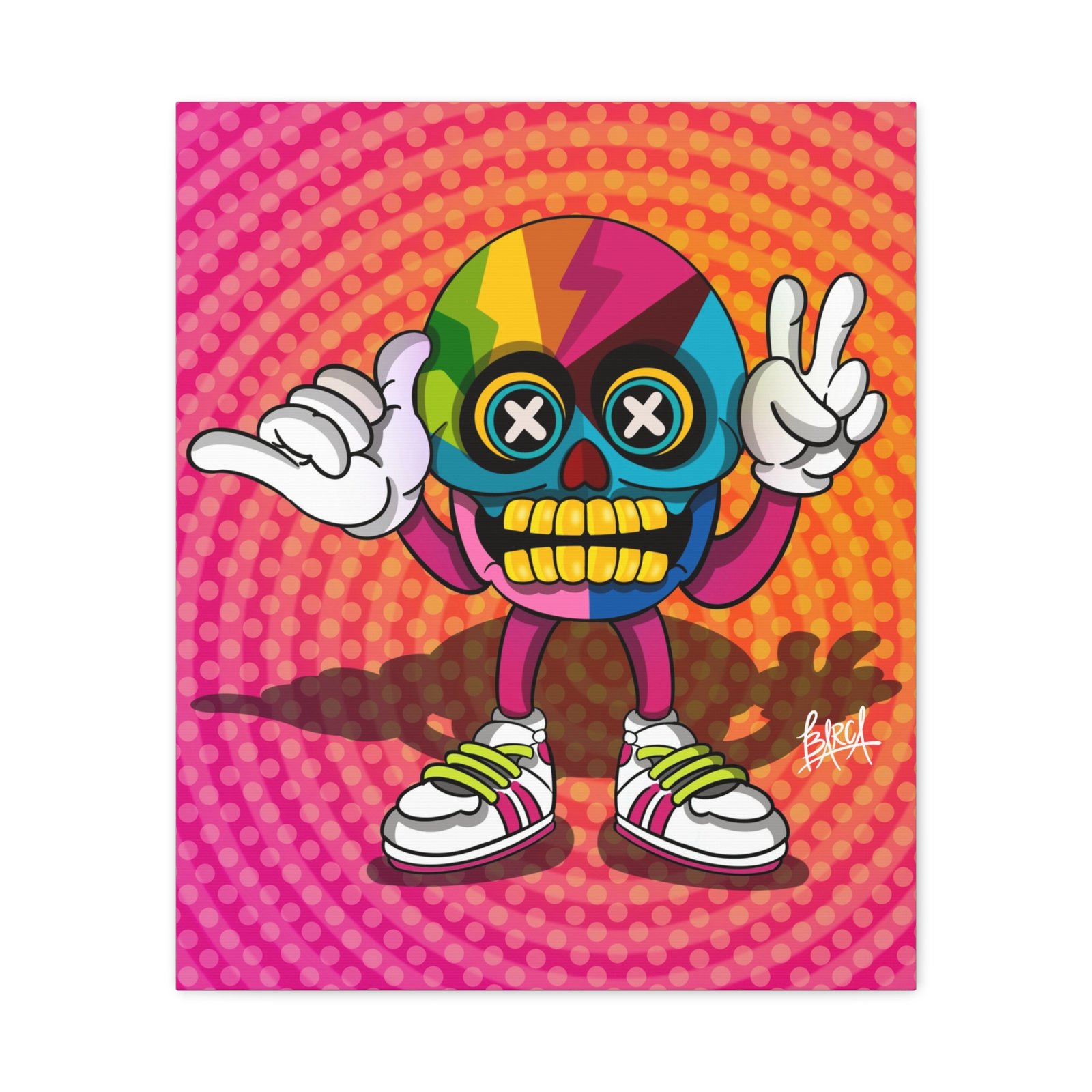 Other Art Portrait - Colorful Skull Canvas Art Print, Psychedelic Wall Decor, Unique Gift for Art Lovers, Vibrant Home Decor, Fun Room Accent - Image 21