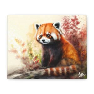 Animal Art Canvas - Red Panda Wall Art, Canvas Print, Home Decor, Animal Lover Gift, Nursery Wall Art, Wildlife Artwork