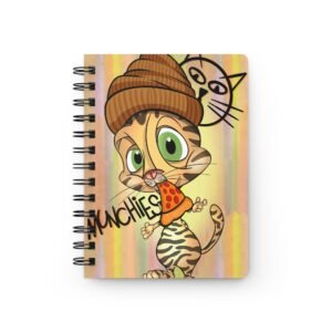 Cat-Tastic Art - Colorful Munchies Foodie Cat-Themed Spiral Bound Journal, Fun Notebook for Cat Lovers, Ideal for Journaling, Gift for Kids and Teens, Creative Writing