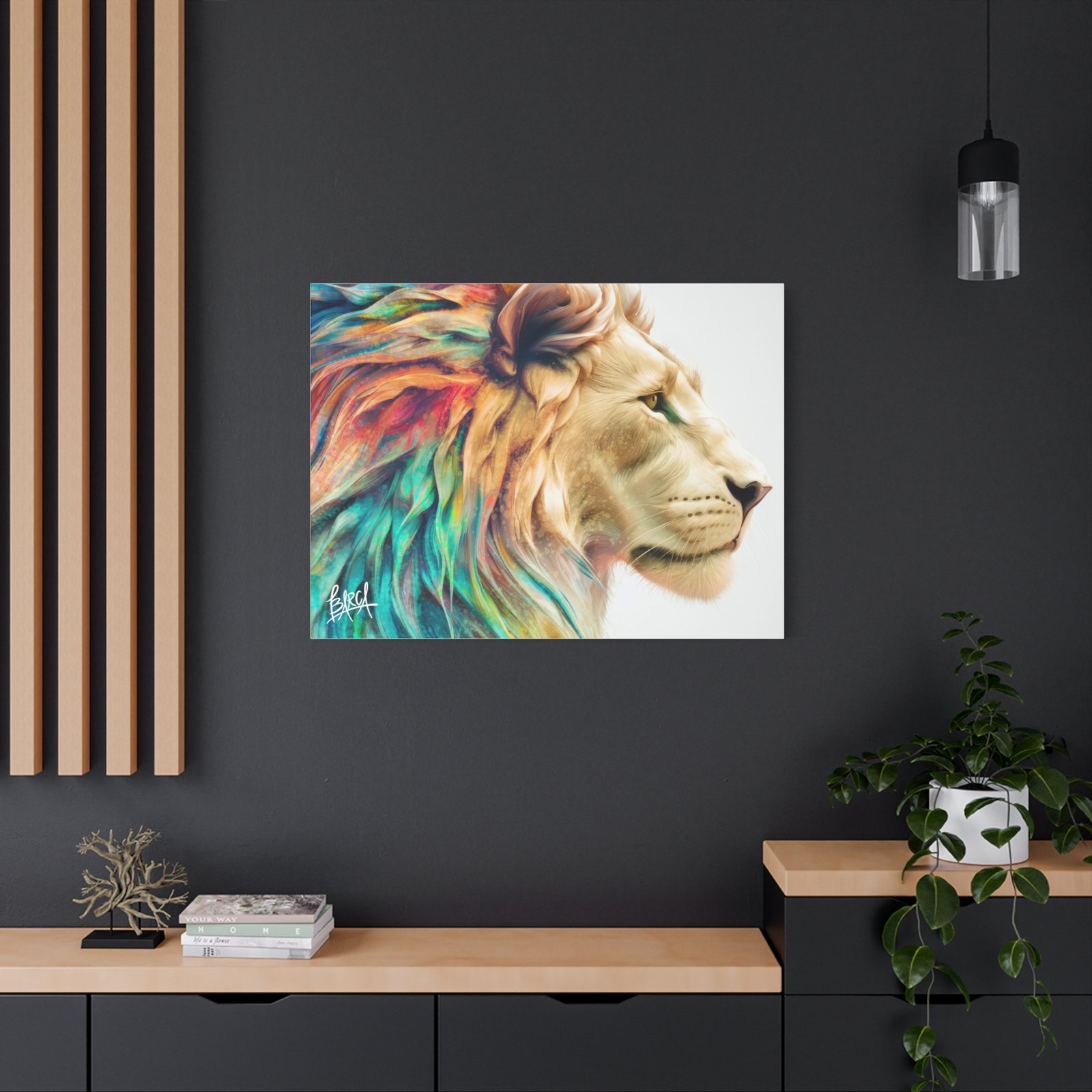 Animal Art Canvas - Vibrant Lion Canvas Wall Art, Colorful Stretched Canvas, Home Decor, Animal Art, Gift for Animal Lovers, Living Room Decoration - Image 48