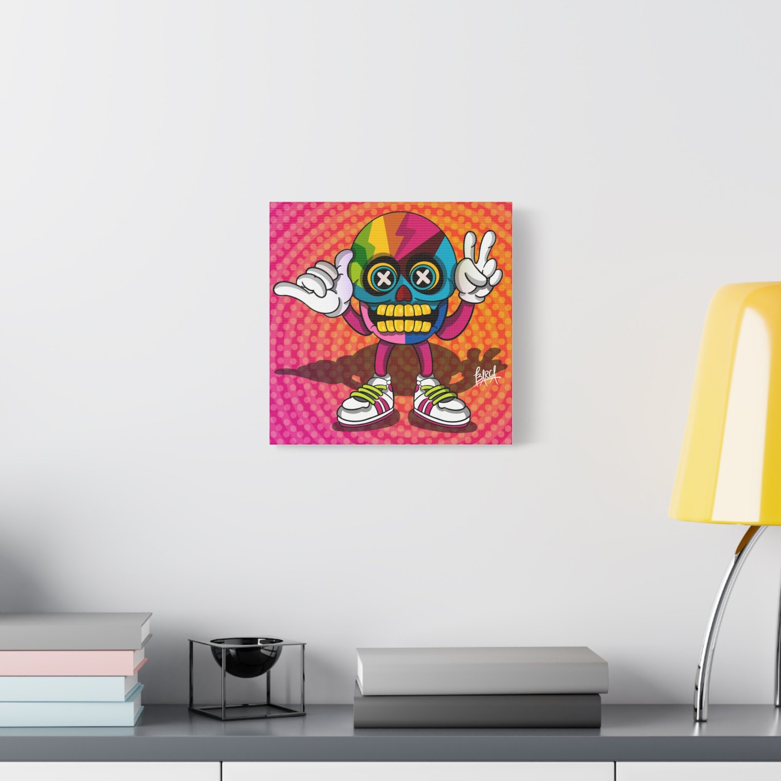 Other Art Portrait - Colorful Skull Canvas Art Print, Psychedelic Wall Decor, Unique Gift for Art Lovers, Vibrant Home Decor, Fun Room Accent - Image 51