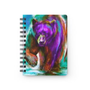 Animal Art Bear - Vibrant Bear Spiral Bound Journal | Nature Lover's Notebook, Artistic Gifts, Wildlife Journal, Colorful Sketchbook, Eco-Friendly Diary