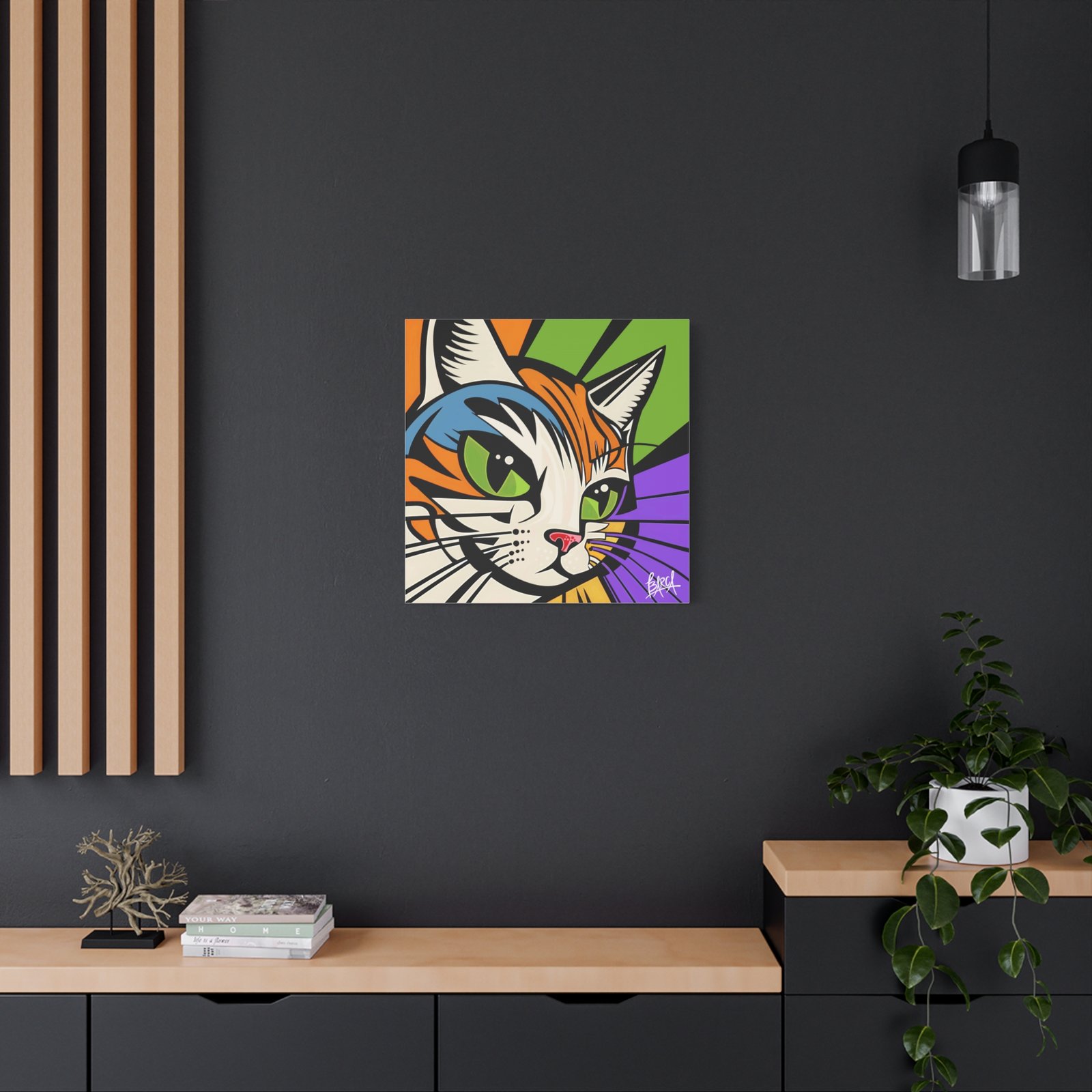 Animal Art Canvas - Colorful Cat Art Canvas Wall Decor, Feline Lover Gift, Home Decoration, Vibrant Animal Art, Cat Themed Room, Pet Lover Decor - Image 28
