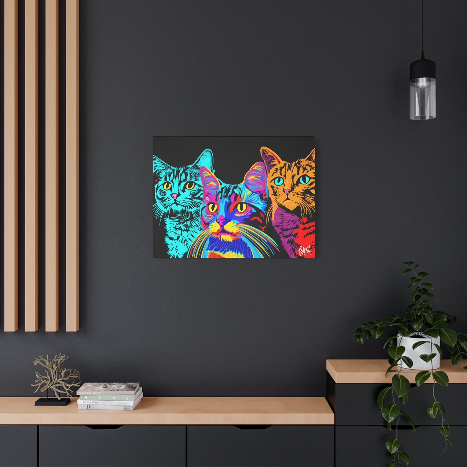 Animal Art Canvas - Vibrant Cat Canvas Print, Colorful Cat Wall Art, Home Decor for Cat Lovers, Pet Lover Gift, Colorful Cat Portraits - Image 56