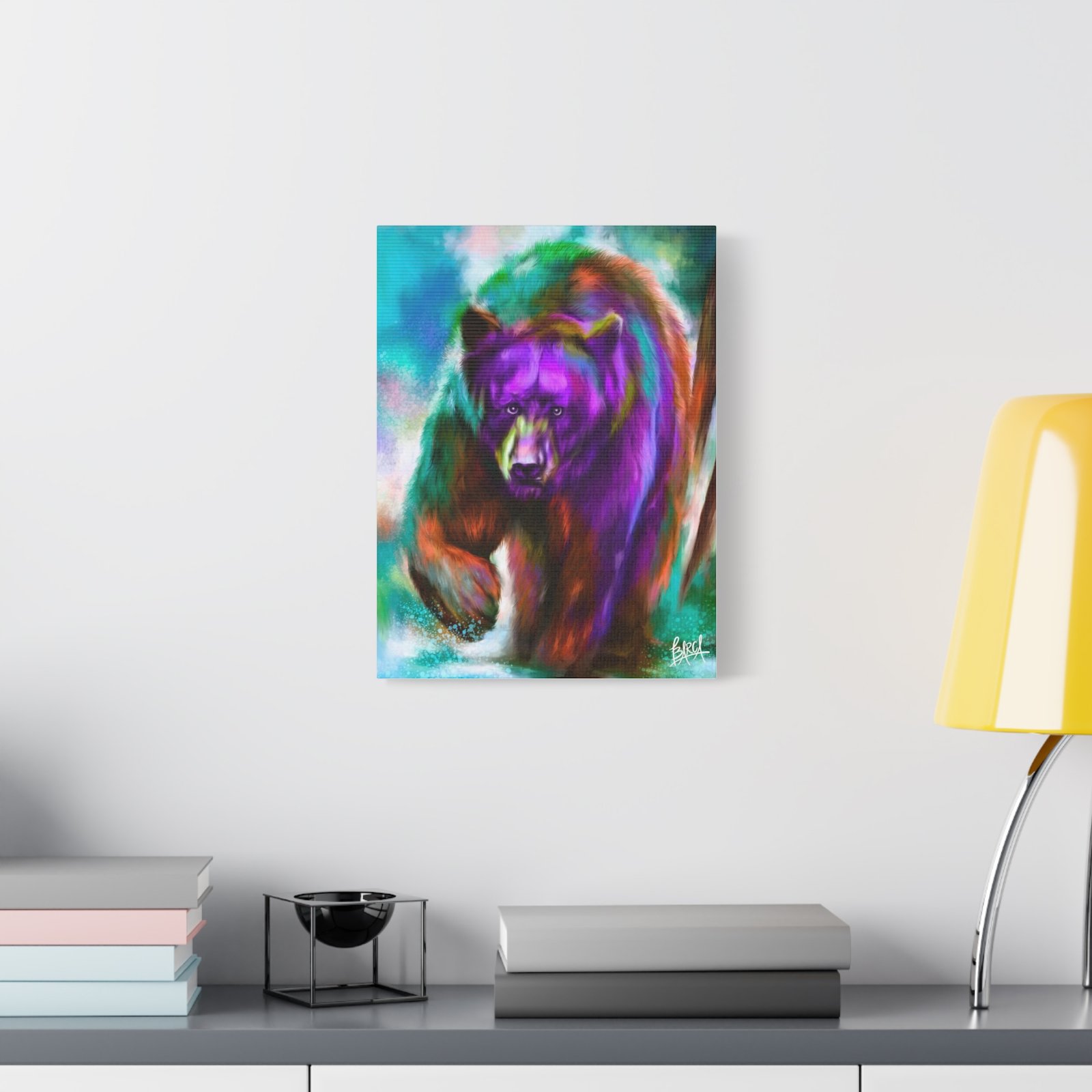 Animal Art Canvas - Portrait Vibrant Bear Canvas Art, Colorful Wall Decor, Animal Lover Gift, Colorful Home Decor, Wildlife Artwork, Unique Art Piece - Image 11