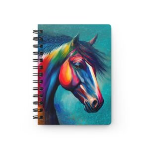 Animal Art Horse - Vibrant Horse Spiral Journal | Colorful Art Notebook, Horse Lover Gift, Artistic Diary, Unique Sketchbook, Creative Writing Journal