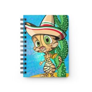 Cat-Tastic Art - Colorful Mexican Taco Cat & Cactus Journal, Spiral Notebook for Writing, Cat Lovers Gift, Journal for Kids, Fun Travel Diary