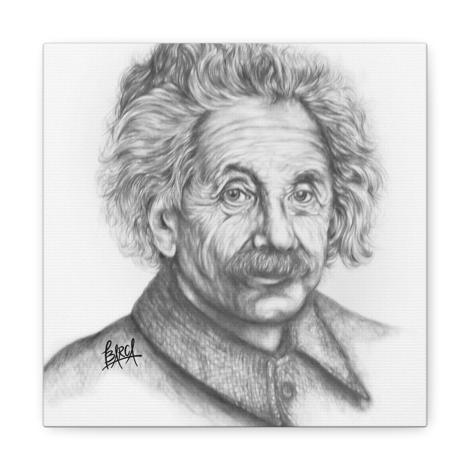 Graphite Pencil Sketch - Stylish Matte Canvas Print, Einstein Art Decor, Wall Art, Office Decor, Educational Gift, Art Lover Gift - Image 65