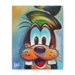 Other Art Portrait - Disney Goofy Theme Colorful Whimsical Canvas Art, Home Decor, Kids Room Wall Art, Gift for Cartoon Lovers, Fun Art Print, Cheerful Decor