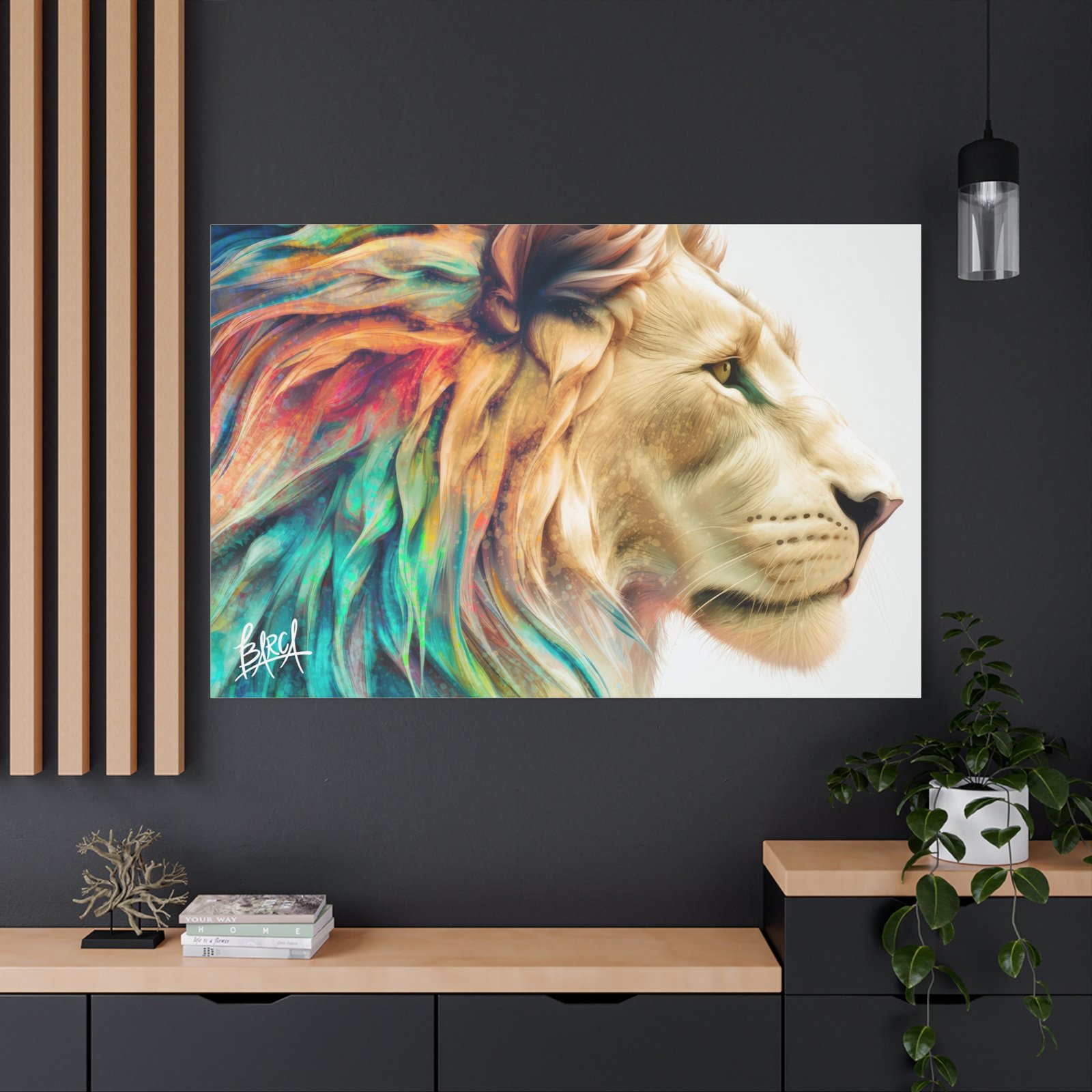 Animal Art Canvas - Vibrant Lion Canvas Wall Art, Colorful Stretched Canvas, Home Decor, Animal Art, Gift for Animal Lovers, Living Room Decoration - Image 64