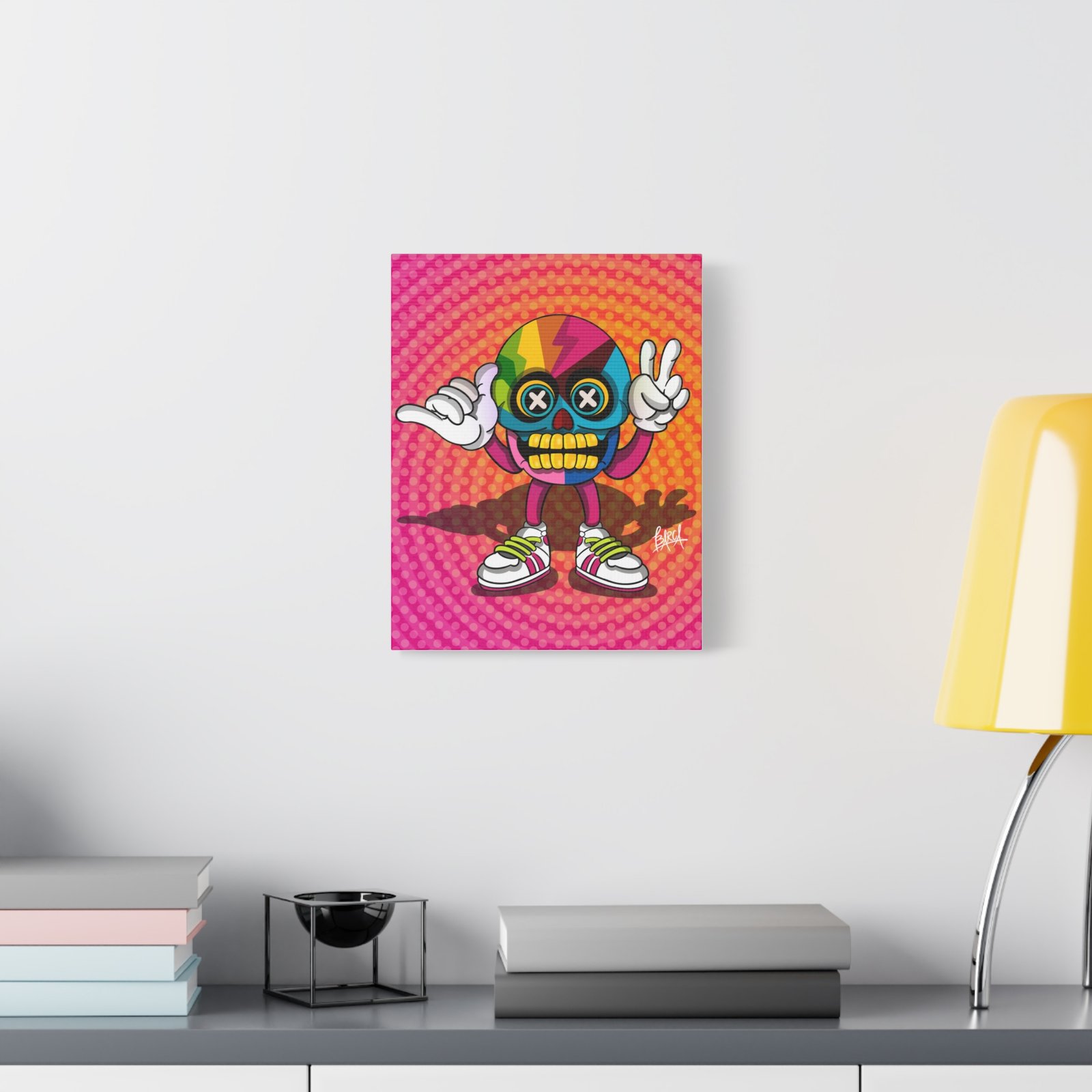 Other Art Portrait - Colorful Skull Canvas Art Print, Psychedelic Wall Decor, Unique Gift for Art Lovers, Vibrant Home Decor, Fun Room Accent - Image 7