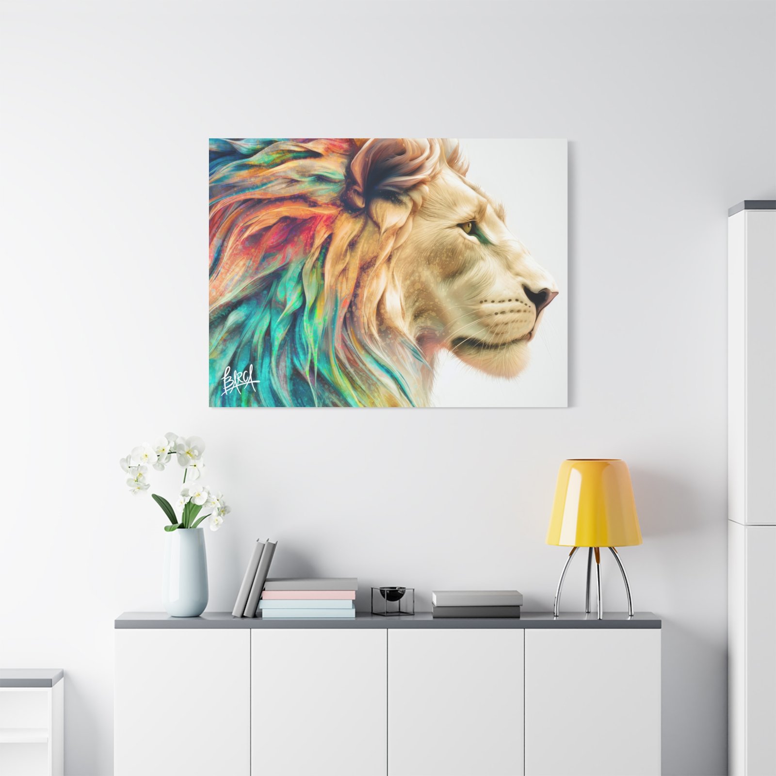 Animal Art Canvas - Vibrant Lion Canvas Wall Art, Colorful Stretched Canvas, Home Decor, Animal Art, Gift for Animal Lovers, Living Room Decoration - Image 55