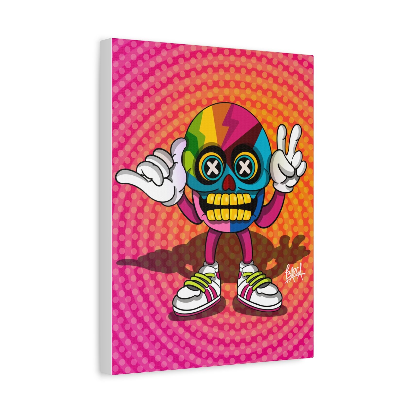 Other Art Portrait - Colorful Skull Canvas Art Print, Psychedelic Wall Decor, Unique Gift for Art Lovers, Vibrant Home Decor, Fun Room Accent - Image 10