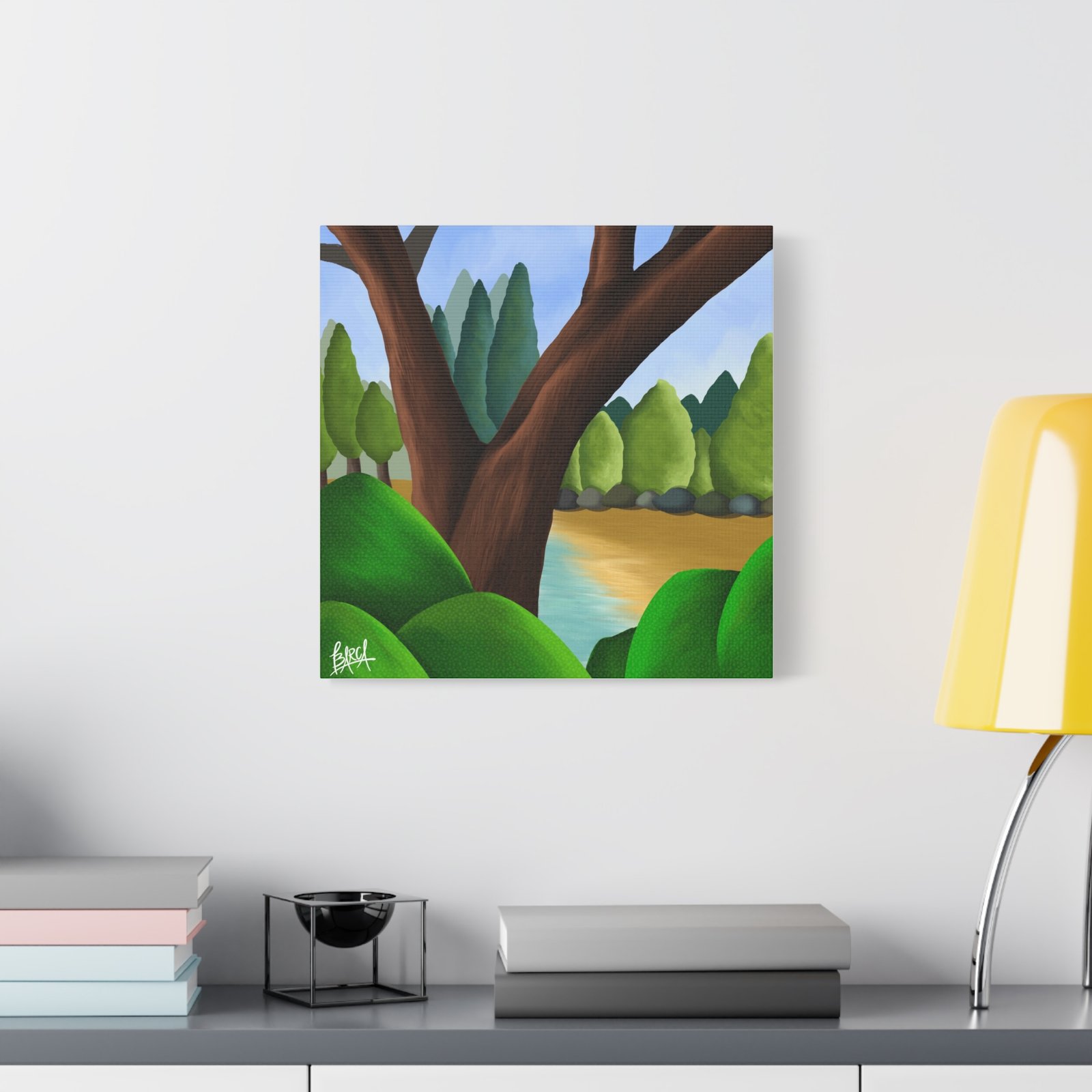 Other Art Portrait - Serene Nature Canvas Art Print, Stretched Wall Art, Green Landscape Decor, Earthy Home Decoration, Tranquil Nature Artwork - Image 63