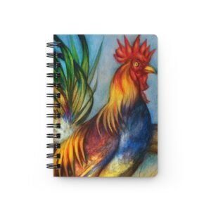 Animal Art Bird - Vibrant Colorful Rooster Spiral Bound Journal, Artistic Diary for Creative Souls, Sketchbook, Notepad, Gift for Writers, Nature Lovers