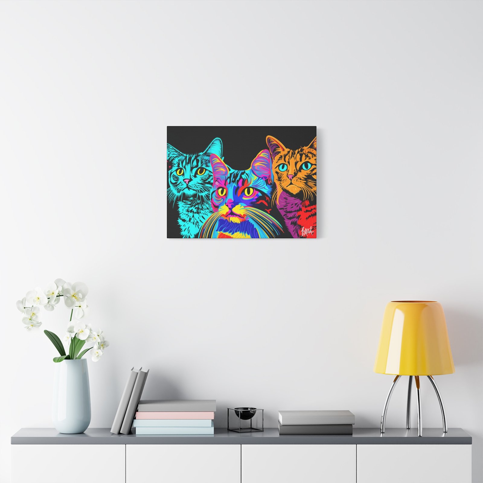 Animal Art Canvas - Vibrant Cat Canvas Print, Colorful Cat Wall Art, Home Decor for Cat Lovers, Pet Lover Gift, Colorful Cat Portraits - Image 35