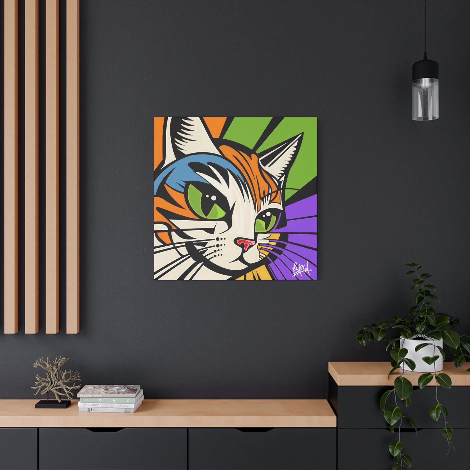 Animal Art Canvas - Colorful Cat Art Canvas Wall Decor, Feline Lover Gift, Home Decoration, Vibrant Animal Art, Cat Themed Room, Pet Lover Decor - Image 36