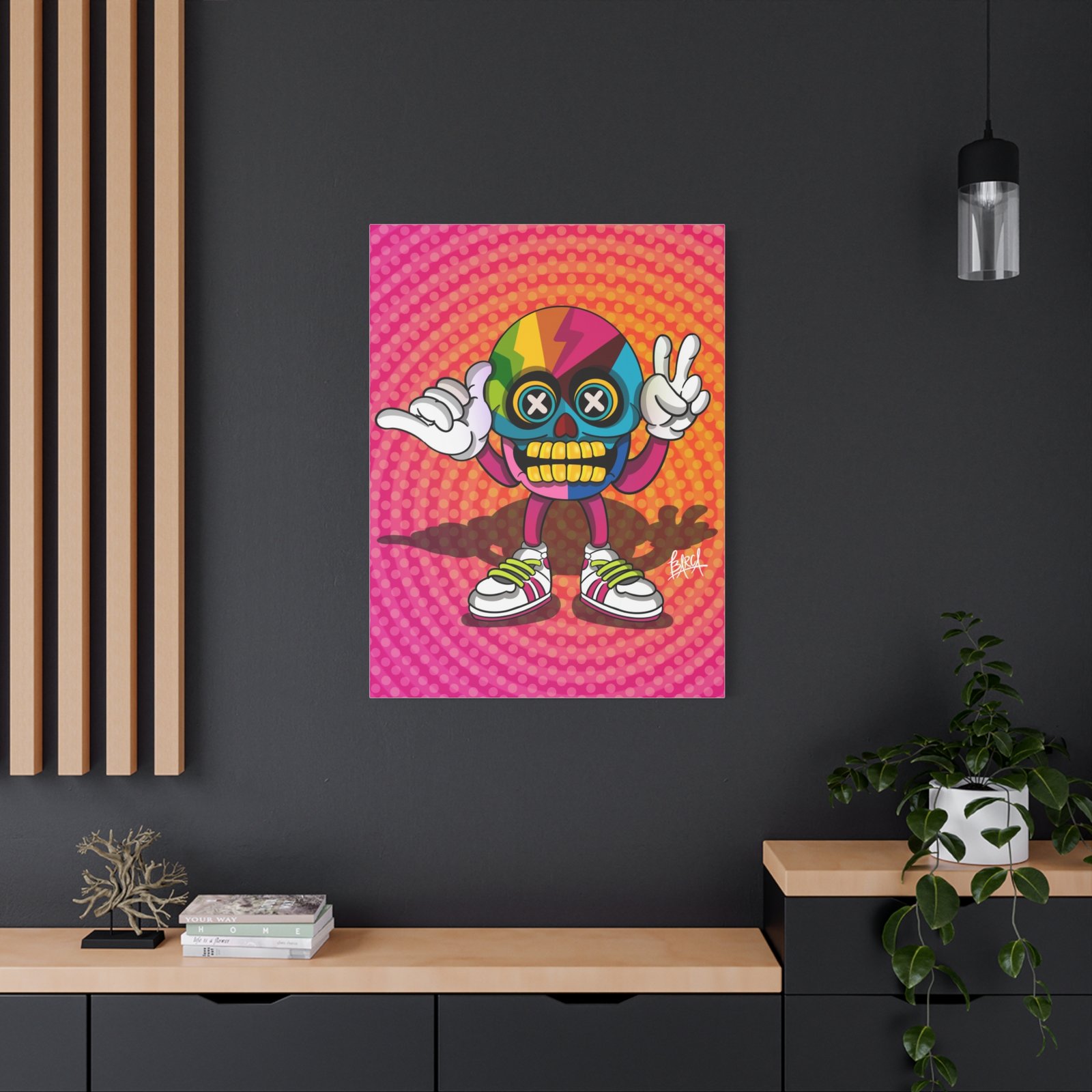 Other Art Portrait - Colorful Skull Canvas Art Print, Psychedelic Wall Decor, Unique Gift for Art Lovers, Vibrant Home Decor, Fun Room Accent - Image 36