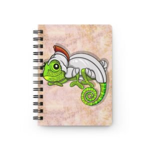 Chamo Pop Art - Charming Knight Chameleon Spiral Bound Royal Knights Journal | Eco-Friendly Note Book, Gift for Students, Creative Writing, Sketch Book, Cute Office Supplies