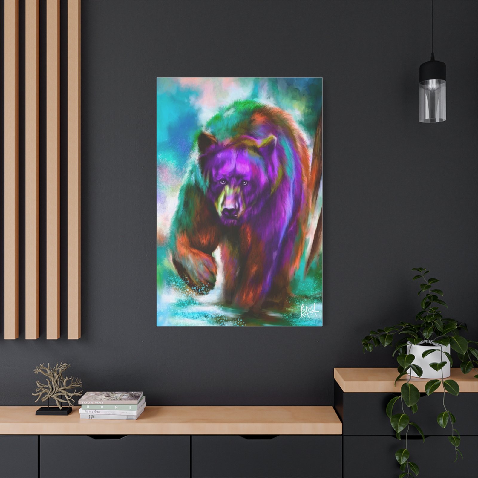 Animal Art Canvas - Portrait Vibrant Bear Canvas Art, Colorful Wall Decor, Animal Lover Gift, Colorful Home Decor, Wildlife Artwork, Unique Art Piece - Image 56