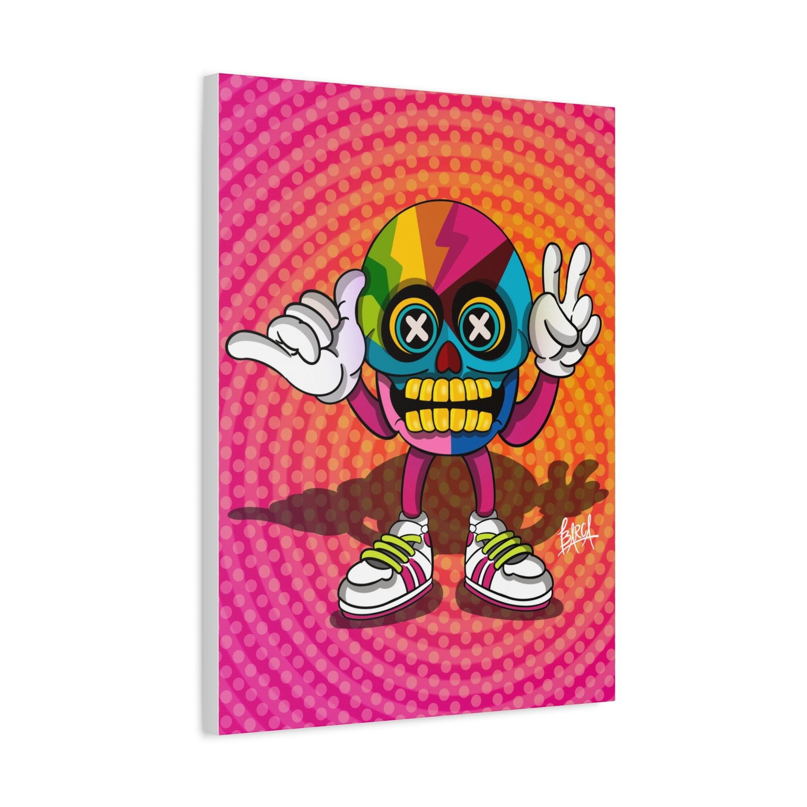 Other Art Portrait - Colorful Skull Canvas Art Print, Psychedelic Wall Decor, Unique Gift for Art Lovers, Vibrant Home Decor, Fun Room Accent - Image 18