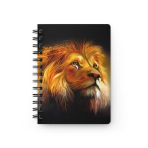 Animal Art Cat - Majestic Lion Spiral Journal, Notebook for Artists, Wild Animal Theme Sketchbook, Gift for Animal Lovers, Travel Journal