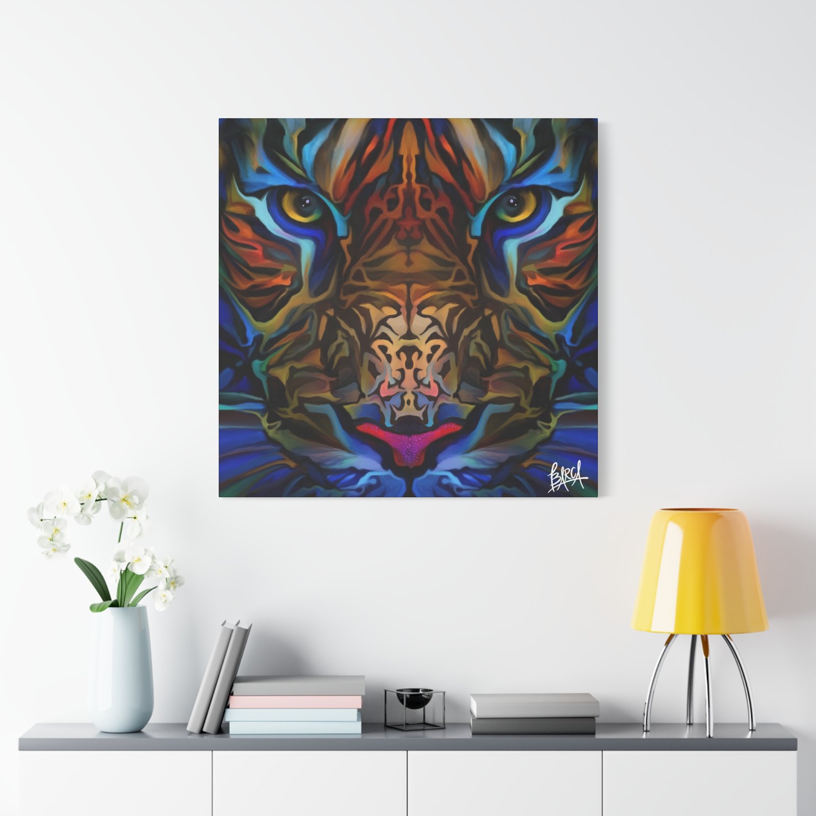 Animal Art Canvas - Portrait Vibrant Tiger Canvas Wall Art, Colorful Animal Decor, Modern Home Aesthetic, Gift for Art Lovers, Unique Wildlife Artwork - Image 107