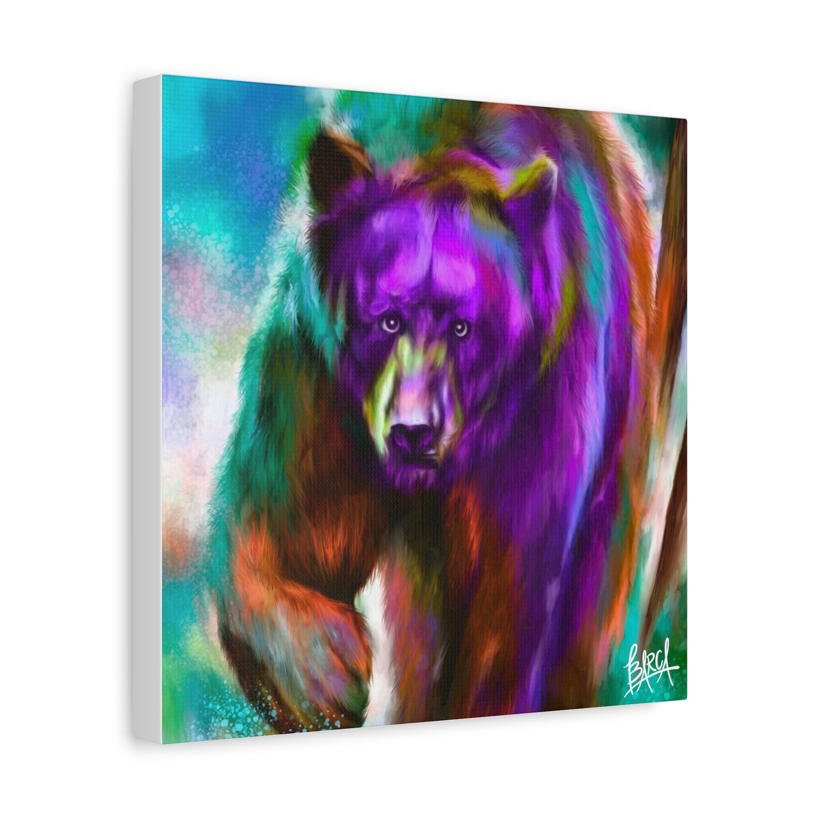 Animal Art Canvas - Portrait Vibrant Bear Canvas Art, Colorful Wall Decor, Animal Lover Gift, Colorful Home Decor, Wildlife Artwork, Unique Art Piece - Image 74
