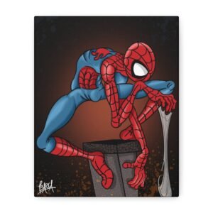 Other Art Portrait - Spiderman Canvas Art Print, Wall Decor for Kids Room, Superhero Theme, Children's Gift Idea, Fun Home Decor, Comic Art Decor