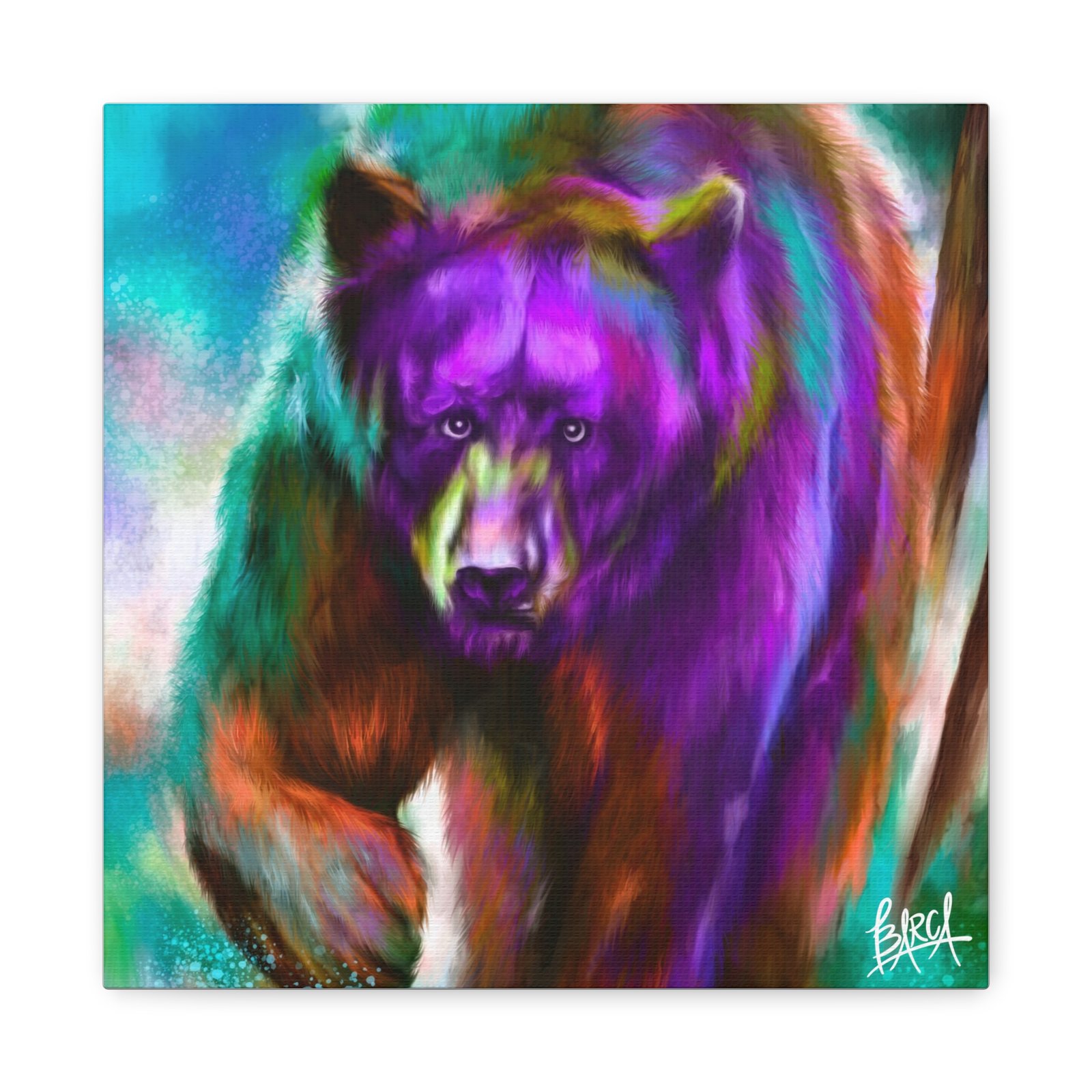 Animal Art Canvas - Portrait Vibrant Bear Canvas Art, Colorful Wall Decor, Animal Lover Gift, Colorful Home Decor, Wildlife Artwork, Unique Art Piece - Image 73
