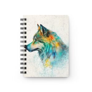 Animal Art Wolf - Colorful Wolf Spiral Bound Journal, Artistic Journal for Nature Lovers, Personalized Writing Notebook, Gift for Animal Lovers, Unique [...]