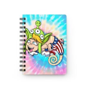Chamo Pop Art - Colorful Tie-Dye Logan Paul Spiral Bound Journal, Fun Kids Notebook, Creative Writing, Gift for Students, Summer Vibes Diary, Unique School Supplies