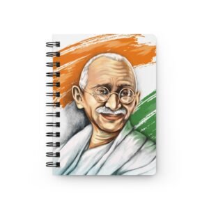 Others Portrait Painting - Gandhi-Inspired Spiral Bound Journal | Motivational Notebook for Writers, Eco-Friendly Gift, Travel Diary, India Pride