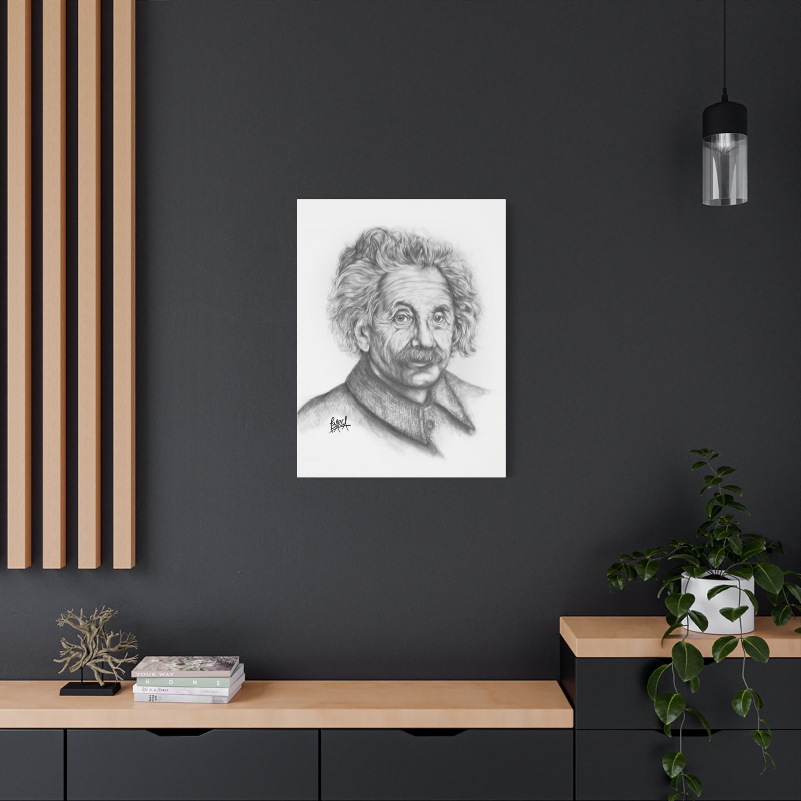 Graphite Pencil Sketch - Stylish Matte Canvas Print, Einstein Art Decor, Wall Art, Office Decor, Educational Gift, Art Lover Gift - Image 40