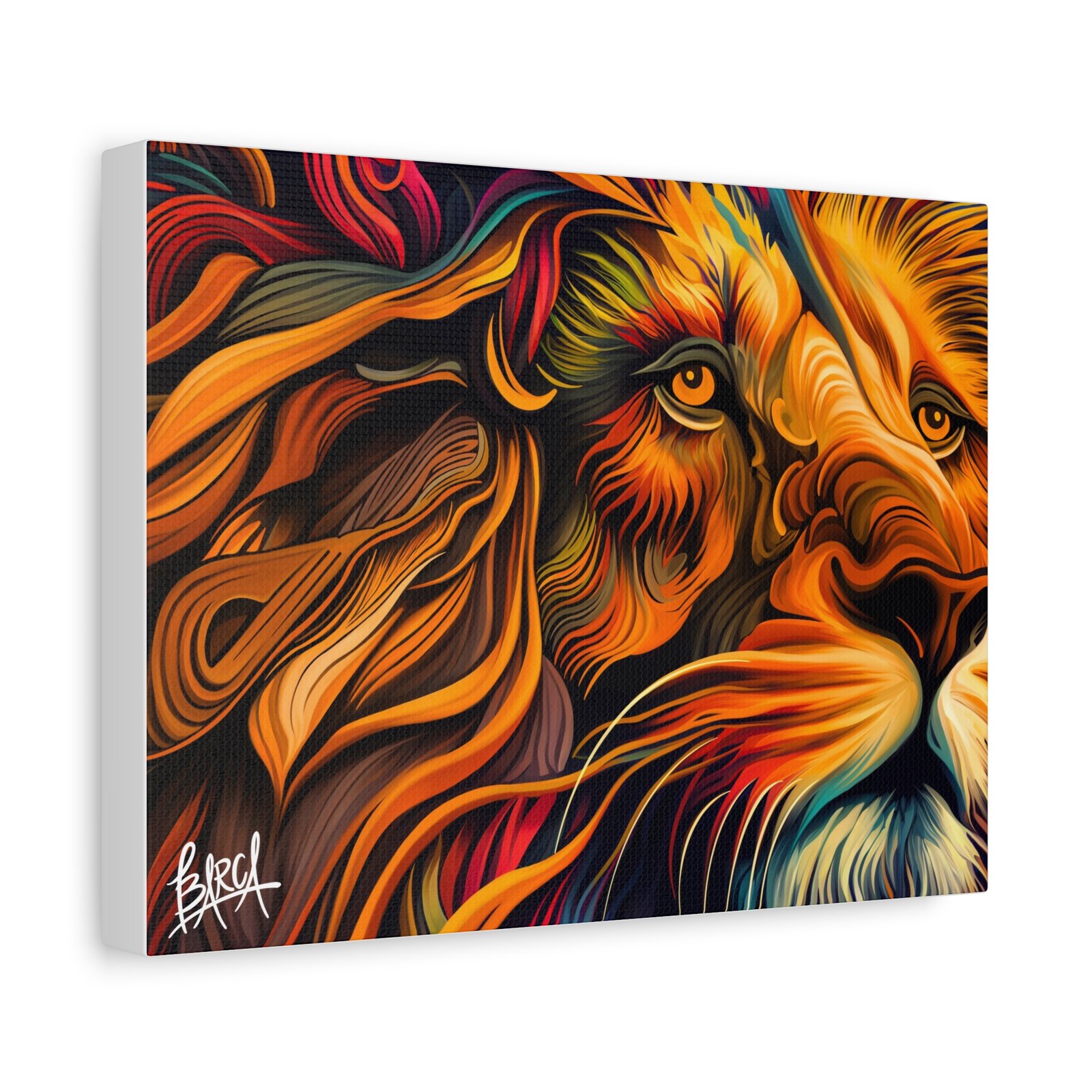 Animal Art Canvas - Colorful Lion Canvas Art, Wall Decor, Animal Portrait, Vibrant Home Decor, Wildlife Art, Gift for Animal Lovers, Modern Art Piece - Image 6