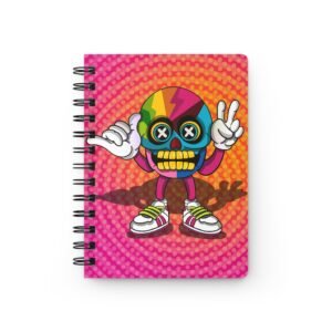 Other Art - Vibrant Pop Art Skull Spiral Bound Journal for Creative Souls, Colorful Notebook, Fun Sketchbook, Daily Planner, Gift Idea for Artists