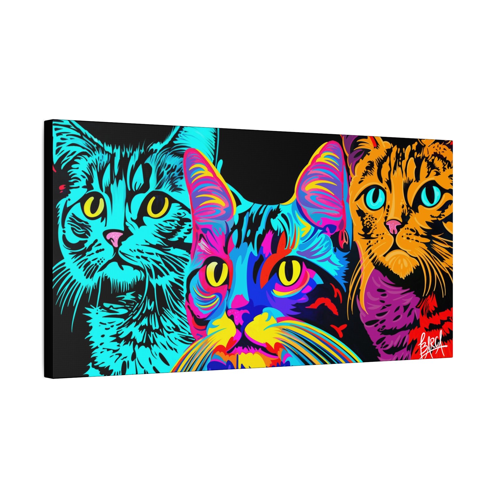 Animal Art Canvas - Vibrant Cat Canvas Print, Colorful Cat Wall Art, Home Decor for Cat Lovers, Pet Lover Gift, Colorful Cat Portraits - Image 42