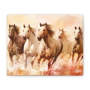 Animal Art Canvas - Galloping Horses Canvas Print, Horse Art, Home Decor, Equestrian Gifts, Animal Lovers Wall Art, Stallion Canvas